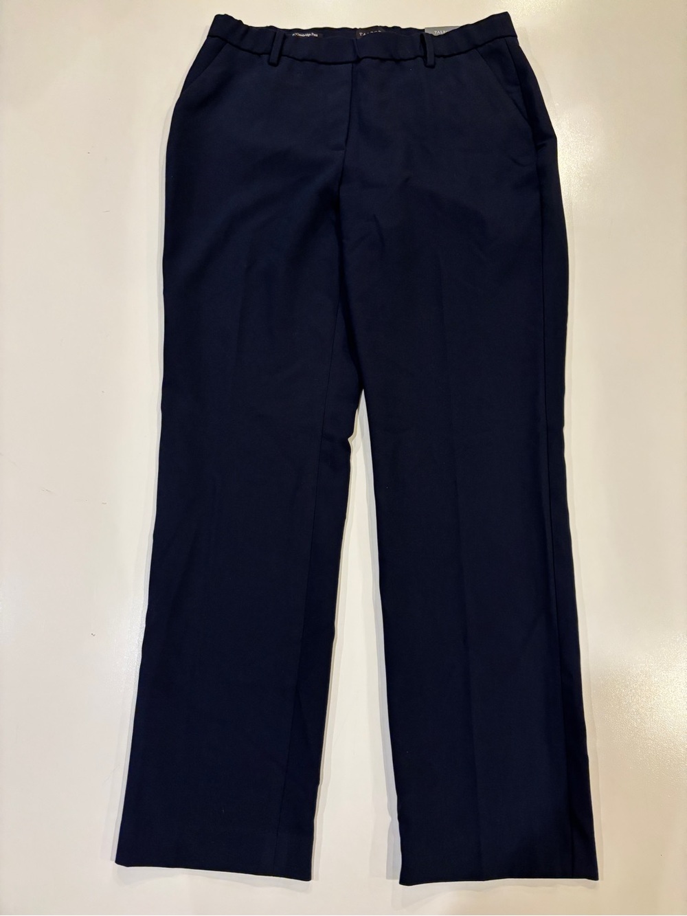 Talbots Women’s Navy Dress Pants Pull On Comfort Dress Pant Mid Rise Dressy